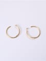 thumb Titanium With Gold Plated Simplistic Round Hoop Earrings 0