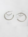 thumb 925 Sterling Silver With  Simplistic Double-Layer   Round Twist Hoop Earrings 3