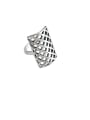 thumb 925 Sterling Silver With Antique Silver Plated  Geometric Free Size Rings 0