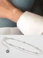 thumb Sterling Silver personality minimalist beads chain double Bracelet 1