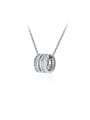 thumb 925 Sterling Silver With Rhinestone Fashion Round Necklaces 0