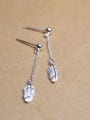 thumb Simple Little Feather 925 Silver Stud Earrings 0