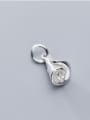 thumb 925 Sterling Silver With Silver Plated Personality Flower Charms 0
