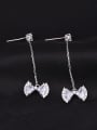 thumb Copper With Platinum Plated Simplistic Butterfly Drop Earrings 3