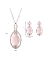 thumb Alloy Rose Gold Plated Fashion Opal Oval-shaped Two Pieces Jewelry Set 3