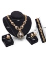 thumb Alloy Imitation-gold Plated Vintage style Rhinestones Water Drop shaped Four Pieces Jewelry Set 2