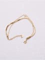 thumb Titanium With Gold Plated Simplistic Double Layer Chain Bracelets 3