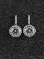 thumb Europe And The United States Sterling Silver Ear Needle Zircon drop earring 0