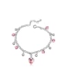 thumb Simple Little Cubic Heart-shaped austrian Crystals Alloy Bracelet 2