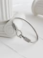 thumb 925 Sterling Silver With Antique Silver Plated Vintage Irregular Bangles 3