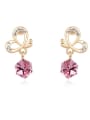 thumb Fashion Butterfly Cubic austrian Crystals Alloy Stud Earrings 2