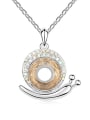 thumb Fashion austrian Crystals Little Snail Pendant Alloy Necklace 1