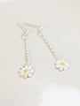 thumb Fashion Plumeria Flower Silver Earrings 0