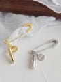 thumb 925 Sterling Silver With Gold Plated Personality Irregular Drop Earrings 1
