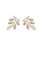 thumb Alloy With Gold Plated Simplistic Leaf Stud Earrings 0