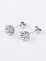 thumb 18K White Gold Austria Crystal stud Earring 3