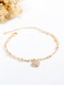 thumb Copper With Gold Plated Trendy Heart Bracelets 2