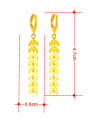 thumb Personality Gold Plated Geometric Shaped Copper Drop Earrings 1