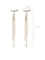 thumb Alloy With Gold Plated Fashion Curved Long Tassel Earrings 2