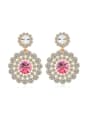 thumb Exaggerated Cubic austrian Crystals Flowery Alloy Stud Earrings 3