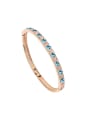 thumb Simple Shiny austrian Crystals Alloy Rose Gold Plated Bangle 1