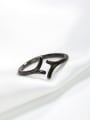 thumb Simple Tree Branch 925 Silver Black Gun Plated Opening Ring 0