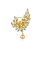 thumb Copper With Gold Plated Delicate Flower Brooches 0
