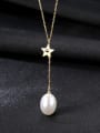thumb Sterling silver freshwater pearl  star necklace 0