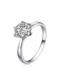 thumb Smple Cubic White Zircon Copper Ring 0
