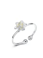 thumb Two Color Plated Fresh Flower Opening Ring 0