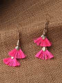 thumb Alloy Exquisite Wool Tassel Drop hook earring 2