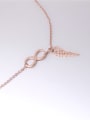 thumb Hollow Simple Geometric digital Clavicle Necklace 1