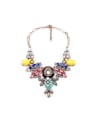 thumb Exaggerate Colorful Flower Alloy Necklace 1