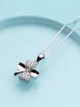 thumb All-match Flower Shaped Rhinestones S925 Silver Pendant 0