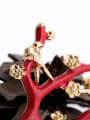 thumb Fashion Red Flowers Shaped Alloy Brooch 2