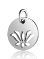 thumb Stainless Steel With Gold Plated Delicate  lotus Flower Charms 2