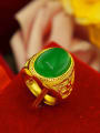 thumb Men Exquisite Square Shaped Agate Ring 1