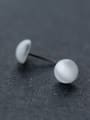 thumb S925 silver synthetic color opal stud Earring 3