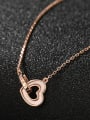 thumb 925 Sterling Silver With Rose Gold Plated Simplistic Heart Locket Necklace 1