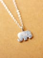 thumb Simple Little Elephant Silver Necklace 3