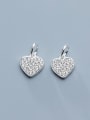 thumb 925 Sterling Silver With Cubic Zirconia  Simplistic Heart Pendants 1