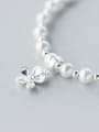 thumb S925 Silver Sweet Pearl Bead Flower Lovely Bracelet 1