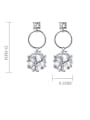 thumb 925 Sterling Silver With Cubic Zirconia Delicate Irregular Drop Earrings 2