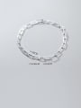 thumb 925 Sterling Silver With Platinum Plated Simplistic Hollow  Geometric Bracelets 2