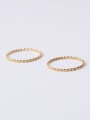 thumb Titanium With Gold Plated Simplistic  Twist Round Band Rings 3