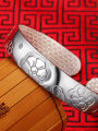 thumb Classical Flowery Patterns-etched 999 Silver Opening Bangle 2