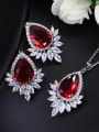 thumb AAA Zircons Fashion Two Pieces Jewelry Set 3
