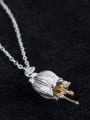 thumb Elegant Bell Flower Pendant 925 Silver Necklace 2
