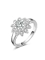 thumb Zircons Fashion Flower-shape Women Ring 0