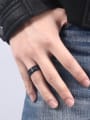 thumb Stainless Steel With Black Gun Plated Personality Band Rings 4